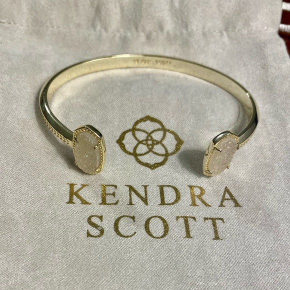 Kendra Scott Elton bracelet - gold with iridescent drusy. 14K gold over brass. - Picture 4 of 5